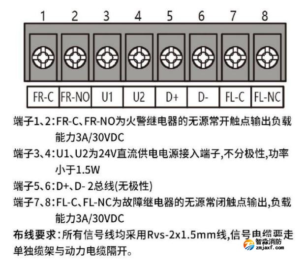JTG-UM-GST9666三波段點(diǎn)型紅外火焰探測器接線圖